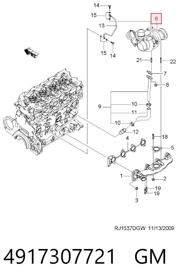Турбина 4917307721 General Motors