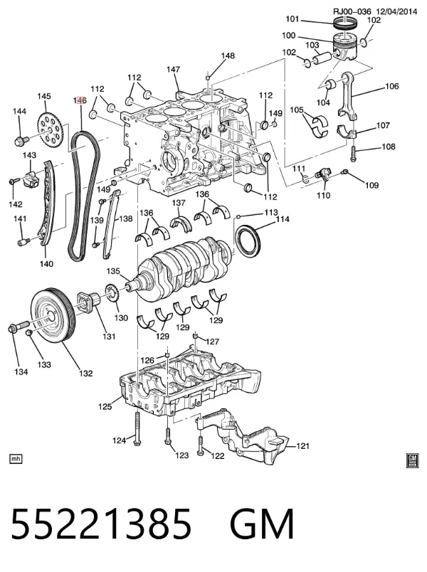 Цепь ГРМ 55221385 General Motors