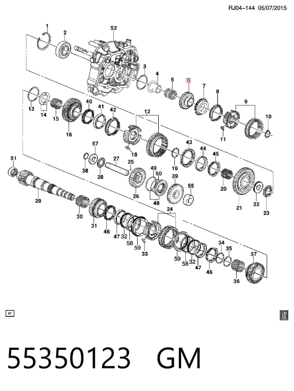 Левая фара 55350123 General Motors