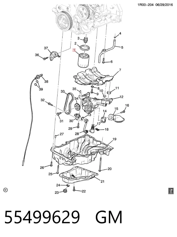 Масляный фильтр 55499629 General Motors