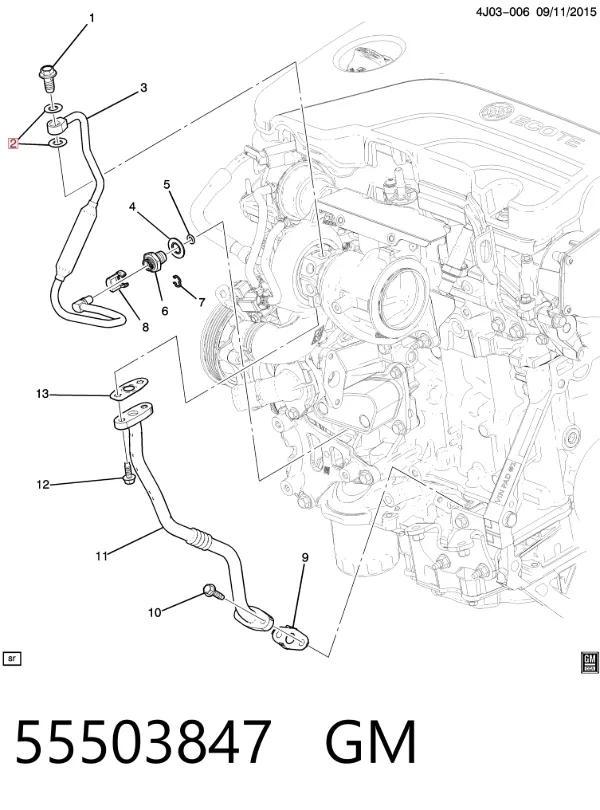 Уплотнительное кольцо, универсальное 55503847 General Motors