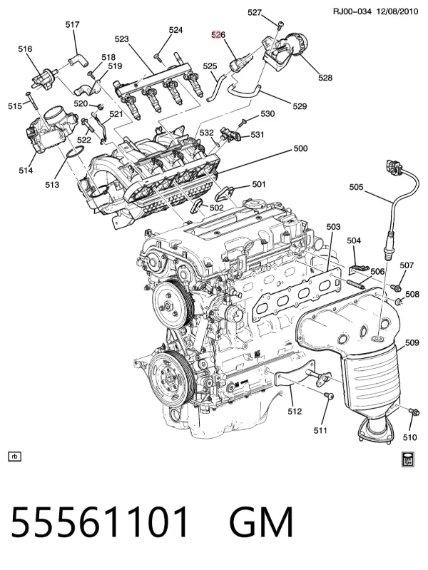 Клапан преобразователь давления наддува (соленоид) 55561101 General Motors