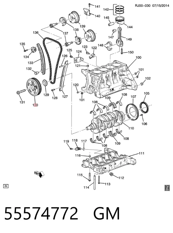 Шкив коленвала 55574772 General Motors