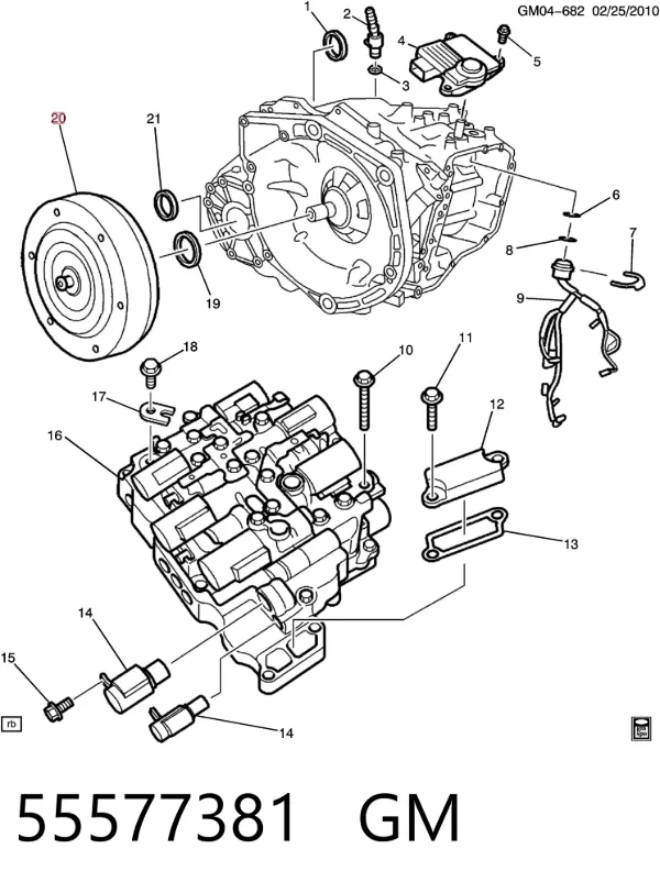Гидротрансформатор 55577381 Opel