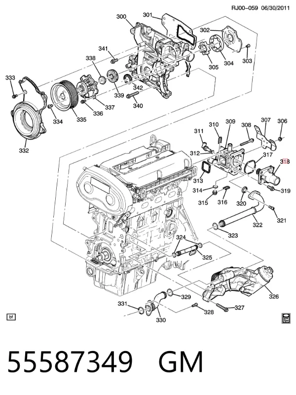Термостат 55587349 General Motors
