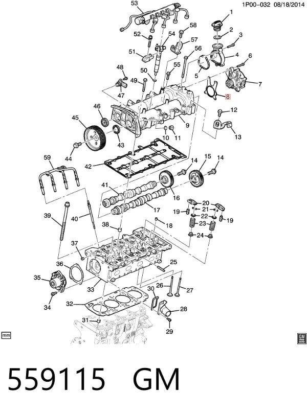 Прокладка вакуумного насоса 559115 General Motors