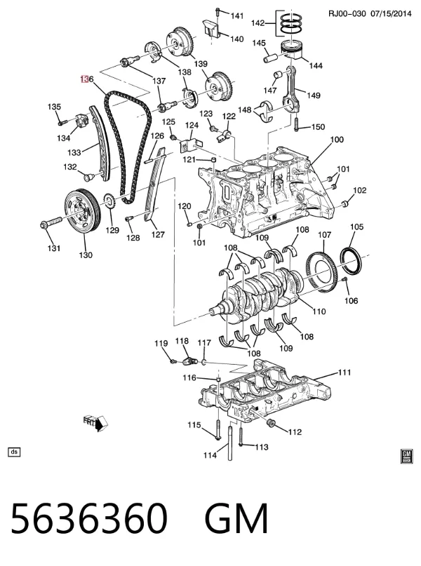 Цепь ГРМ 5636360 General Motors
