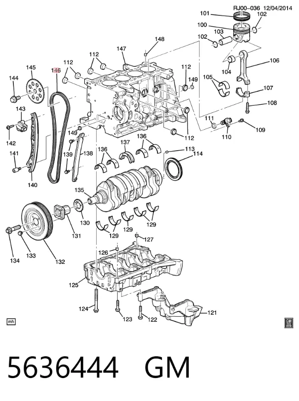 Цепь ГРМ 5636444 General Motors