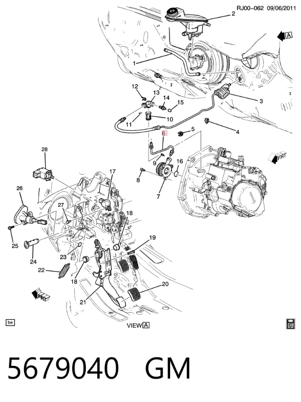 Шланг сцепления 5679040 General Motors