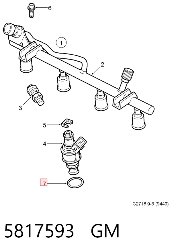 Кольцо форсунки Opel Signum 