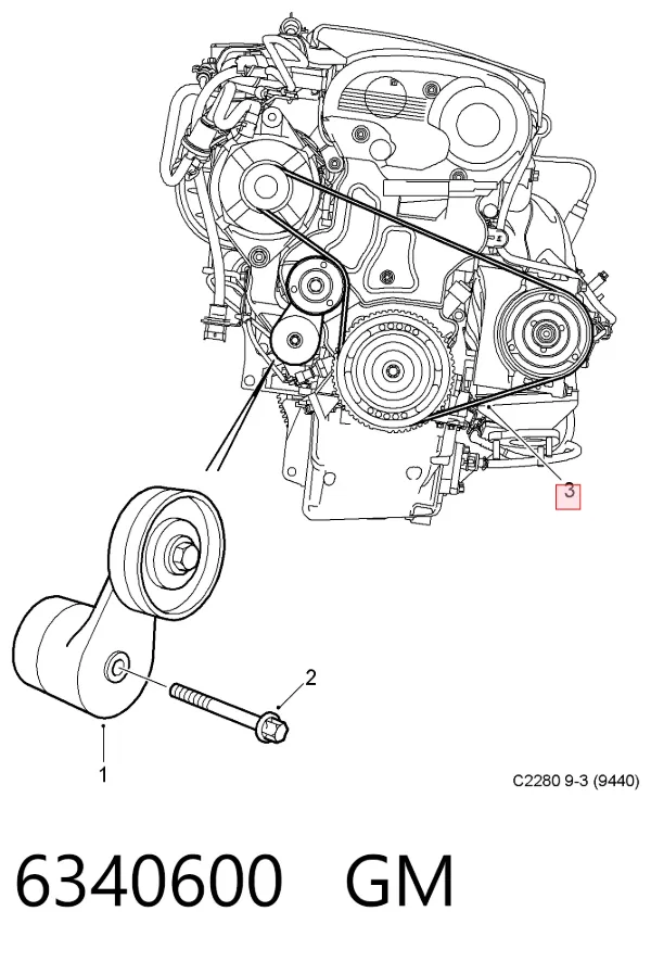 Ремень генератора 6340600 General Motors