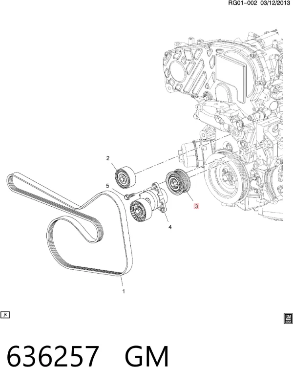 Паразитный ролик 636257 General Motors