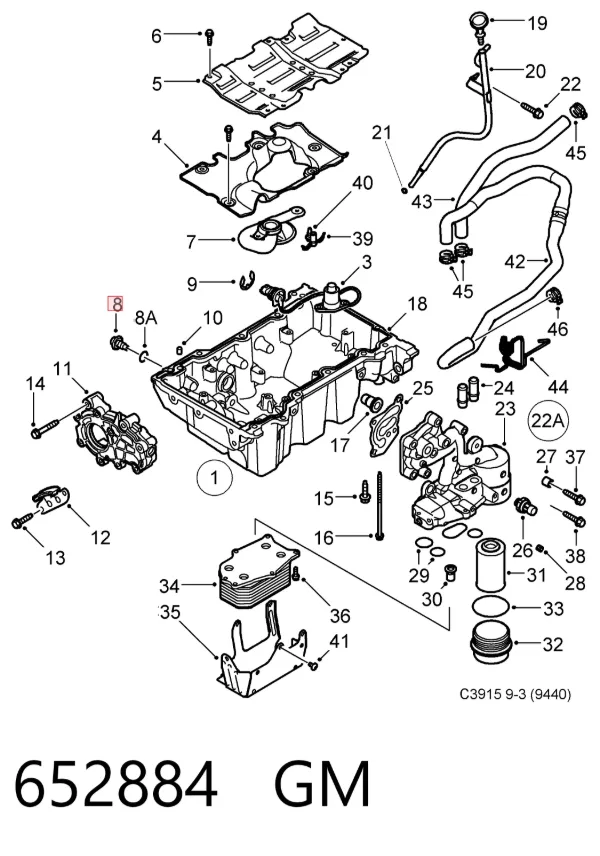 Пробка поддона двигателя 652884 General Motors