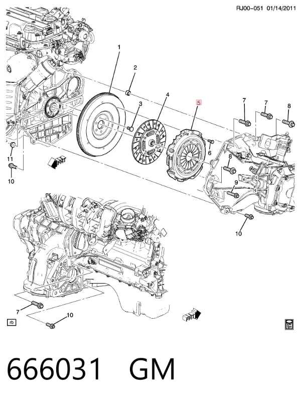 Корзина сцепления 666031 General Motors