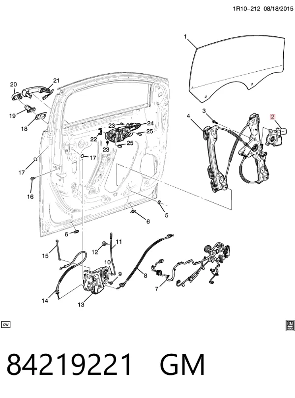 Мотор стеклоподъемника двери передней левой 84219221 General Motors