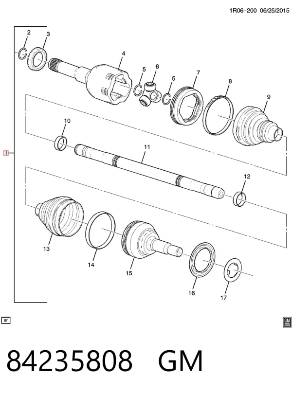 Левая полуось 84235808 General Motors