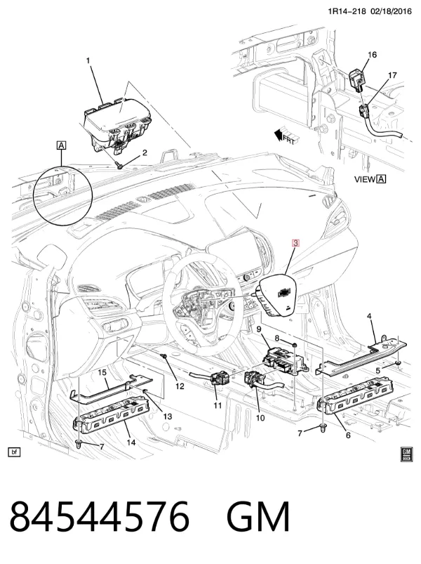 Подушка безопасности водителя 84544576 General Motors