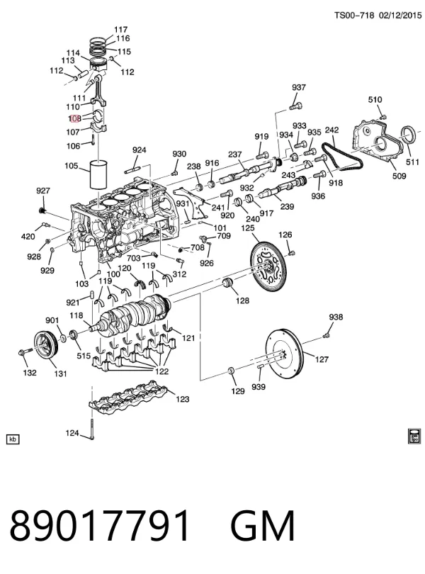 Вкладыши шатунные 89017791 General Motors