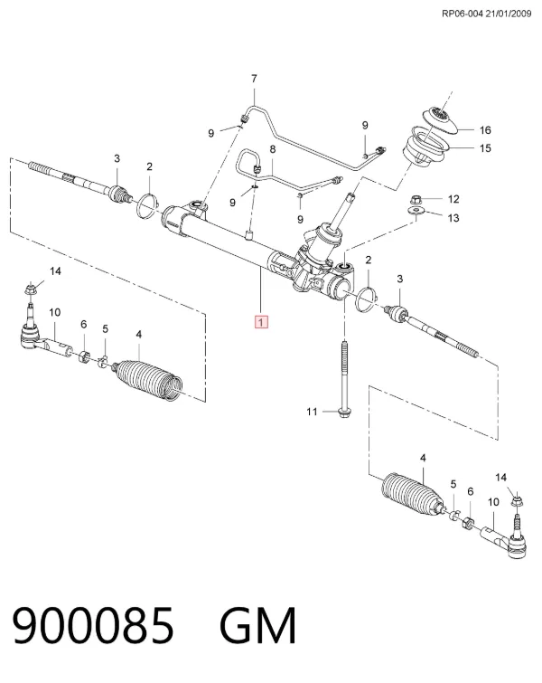 Рулевая рейка 900085 General Motors