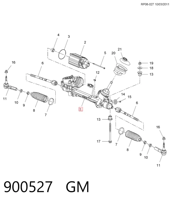 Рулевая рейка 900527 General Motors