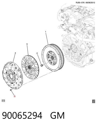 Болт крепления корзины сцепления GM 90065294