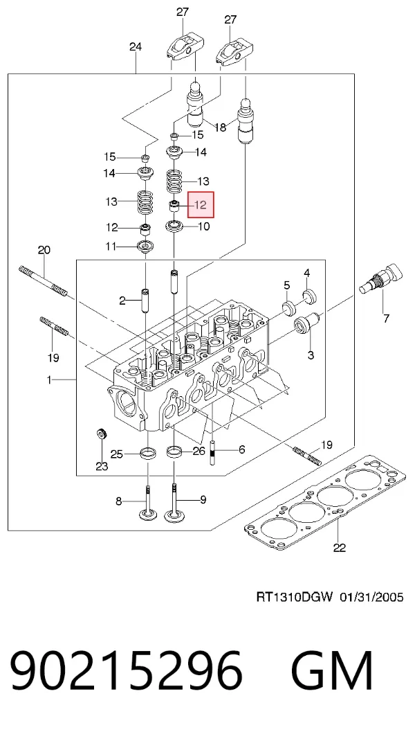 Сальники клапанов 90215296 General Motors