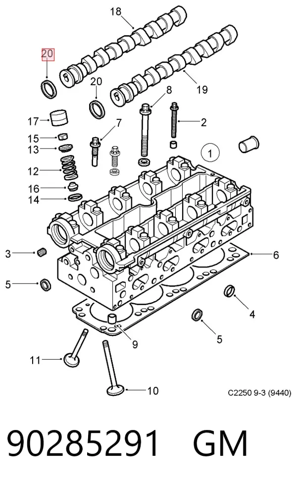 Сальник распредвала 90285291 General Motors