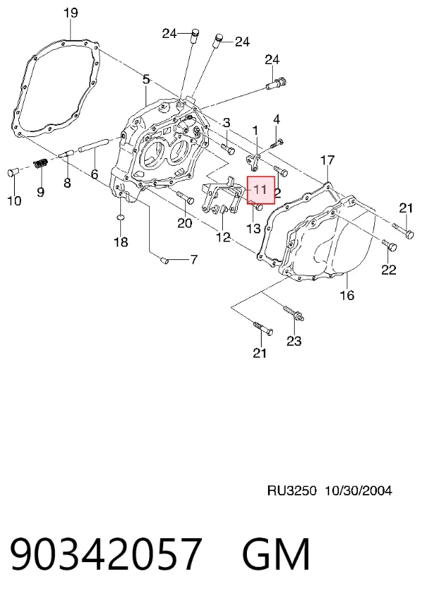 Вилка переключения передач КПП 90342057 General Motors