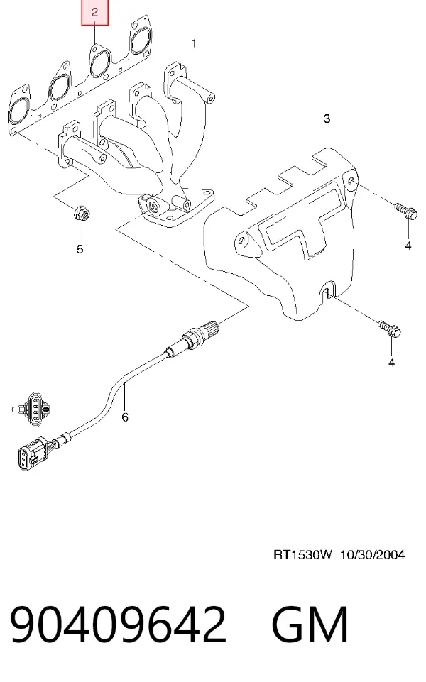 Прокладка коллектора 90409642 General Motors