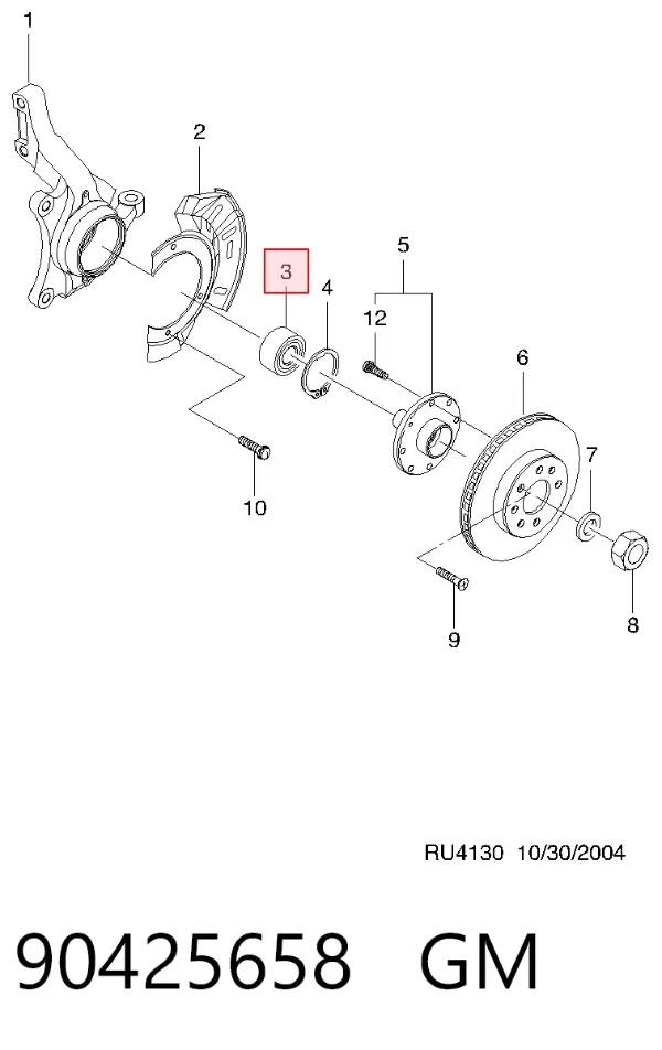Подшипник ступицы 90425658 General Motors