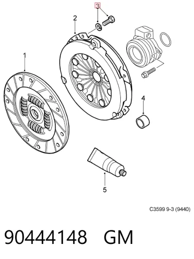 Болт крепления корзины сцепления GM 90444148
