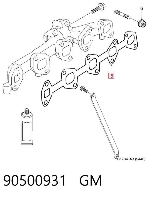 Прокладка коллектора 90500931 General Motors