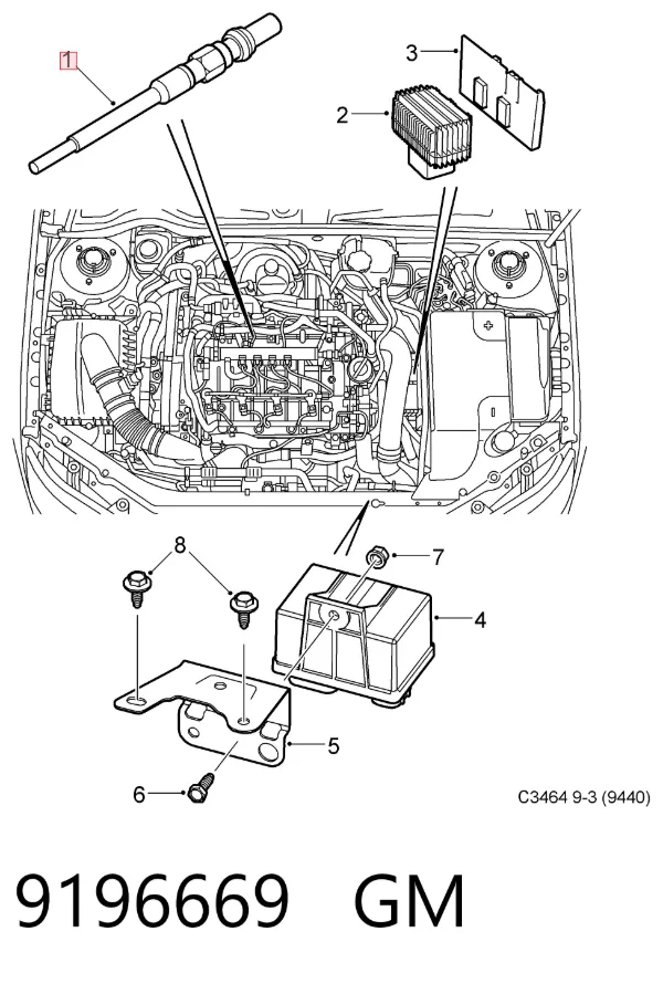 Свечи накала 9196669 General Motors