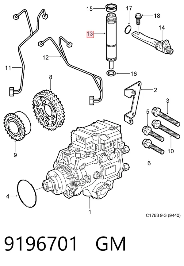 Топливные форсунки 9196701 General Motors