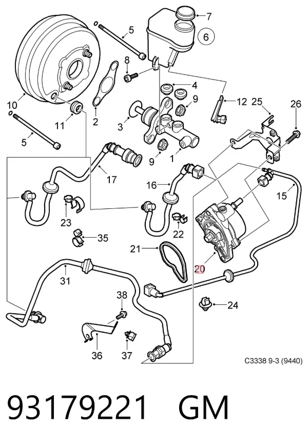 Вакуумный насос 93179221 General Motors