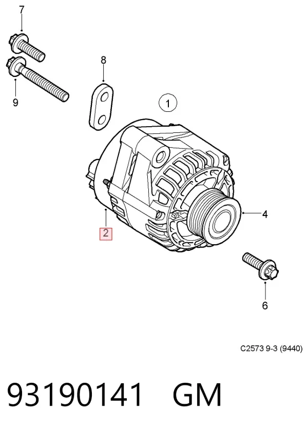 Реле генератора 93190141 General Motors
