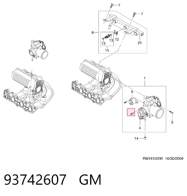 Регулятор холостого хода 93742607 General Motors