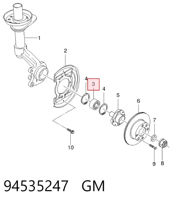 Подшипник ступицы 94535247 General Motors