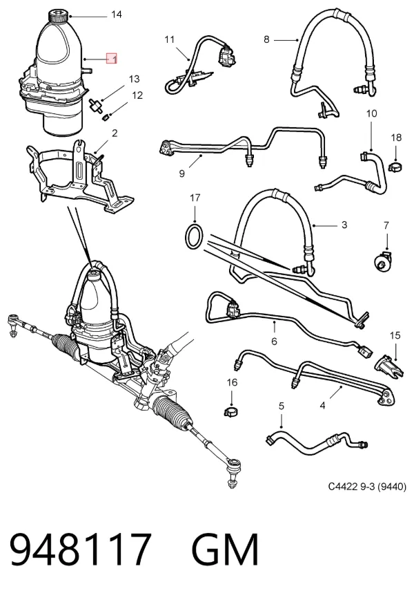 Насос ГУР 948117 General Motors
