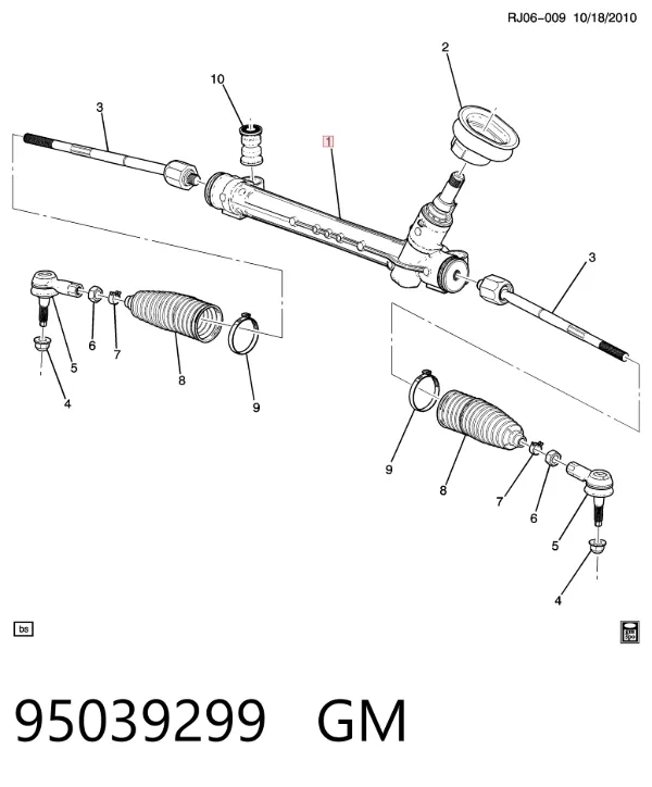 Рулевая рейка 95039299 General Motors
