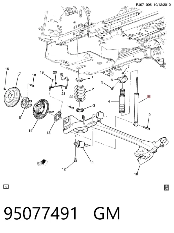 Амортизатор задний 95077491 General Motors