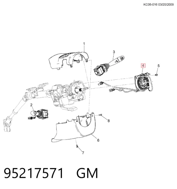 Шлейф руля 95217571 General Motors
