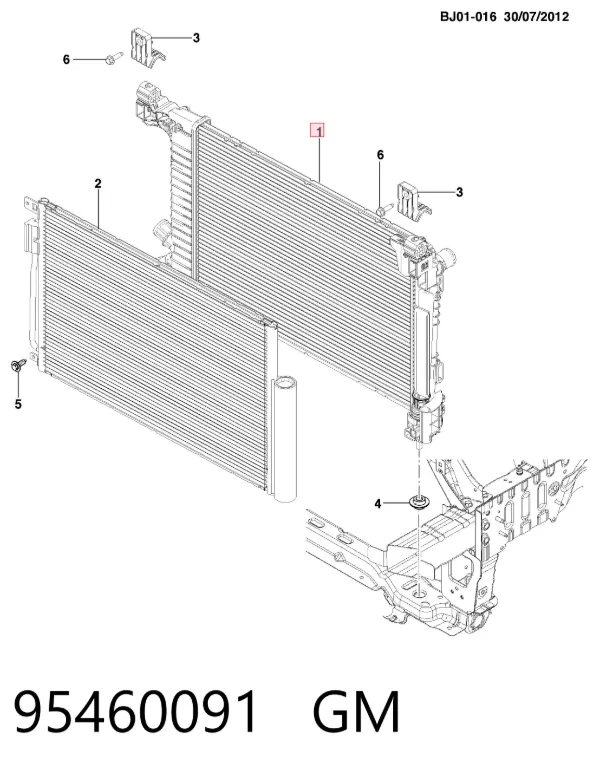 Радиатор 95460091 General Motors