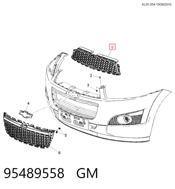 Решетка радиатора 95489558 General Motors