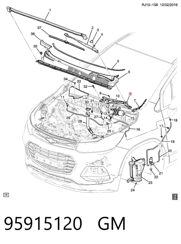 Трапеция дворников 95915120 General Motors