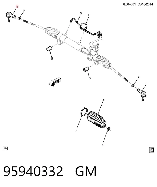 Рулевой наконечник 95940332 General Motors