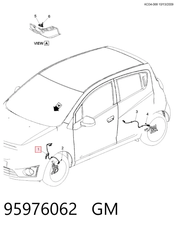 Датчик АБС (ABS) передний левый 95976062 General Motors
