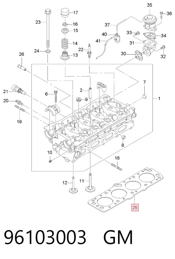 Прокладка ГБЦ 96103003 General Motors