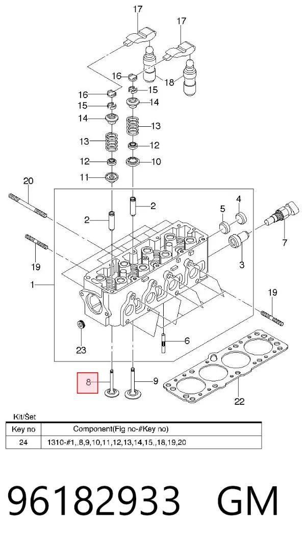 Выпускной клапан 96182933 General Motors