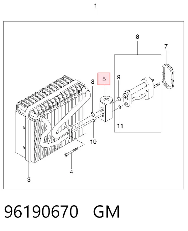 Клапан TRV кондиционера 96190670 General Motors